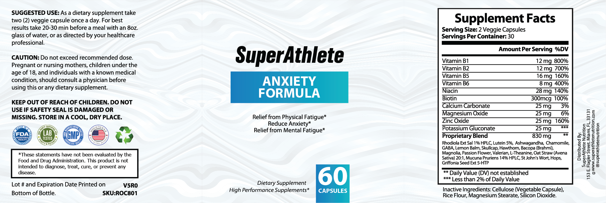 SuperAthlete Anxiety Formula