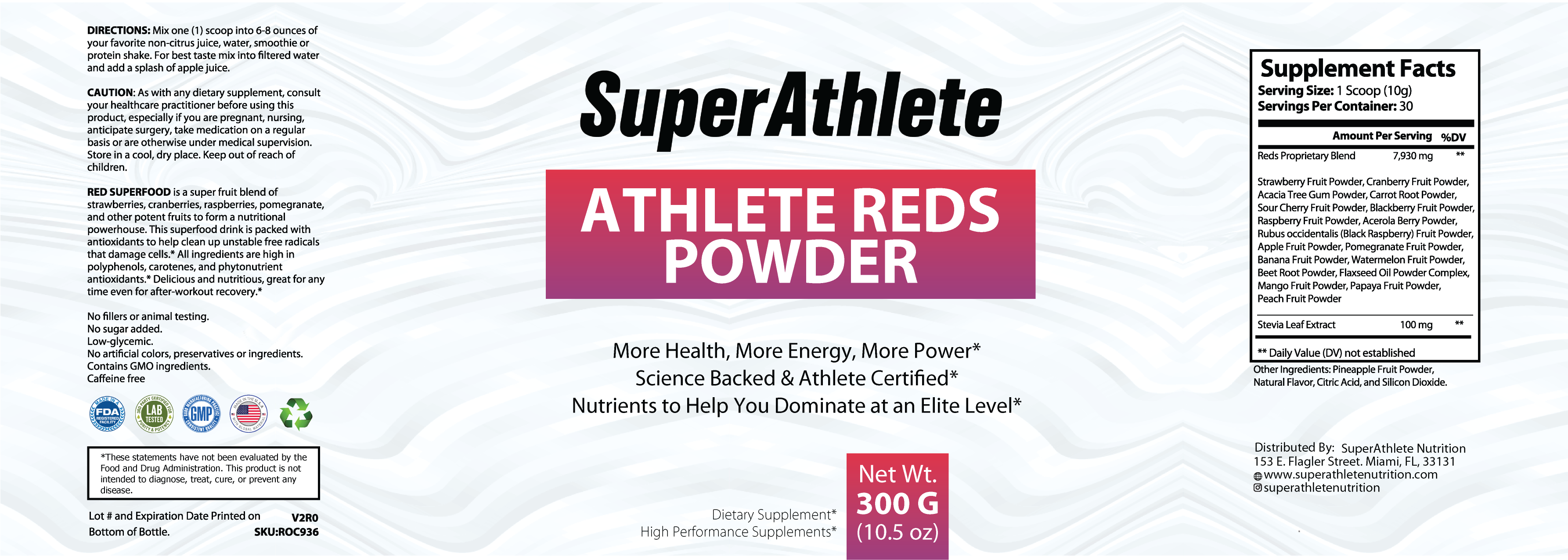 SuperAthlete Reds Powder